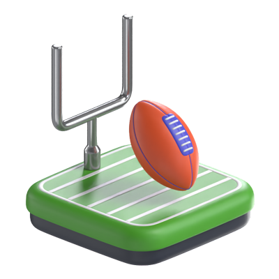 american football 3d modell 3D Graphic