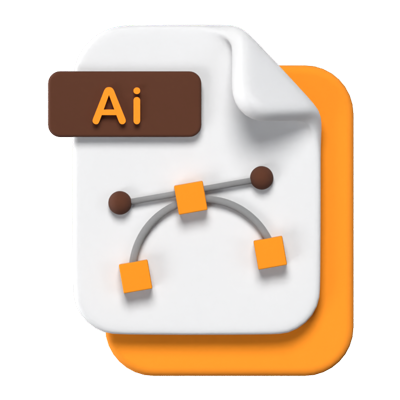 AI File Format 3D Icon 3D Graphic