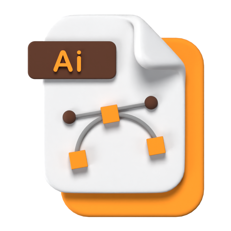 AI File Format 3D Icon 3D Graphic