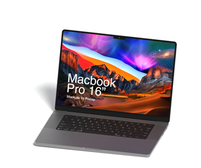 macbook pro silicon camera zoom 3d animated mockup 3D Template