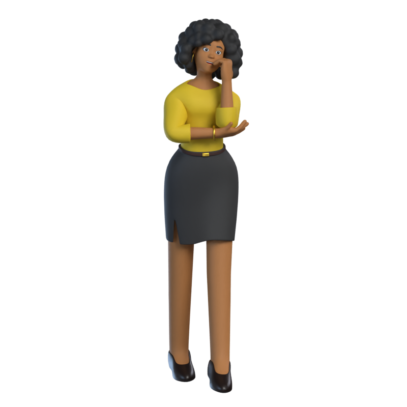 Personagem 3D da Emily Consultant 3D Graphic