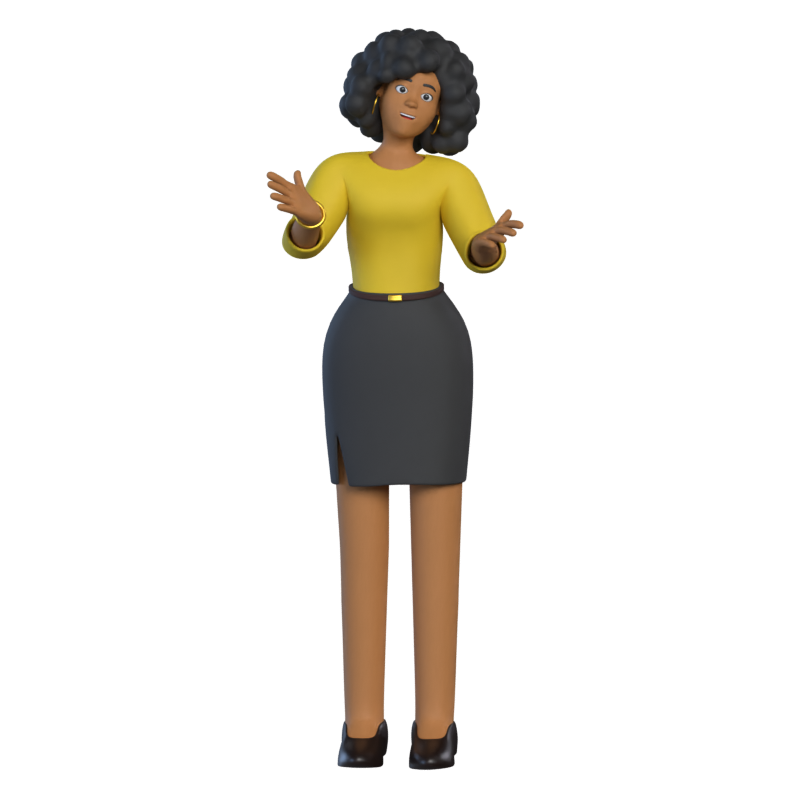 Personagem 3D da Emily Consultant