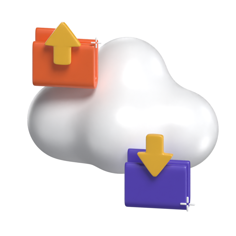 Cloud Service 3D Model 3D Graphic