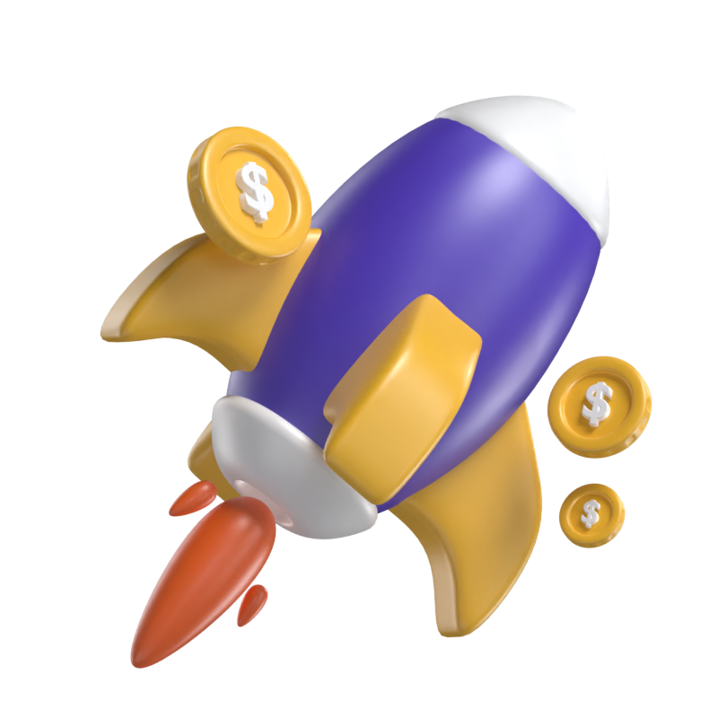 Rocket Startup 3D Model 3D Graphic