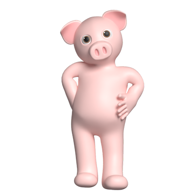 Pig 3D Graphic