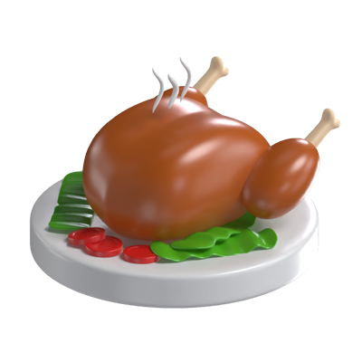 Roasted Chicken 3D Model 3D Graphic