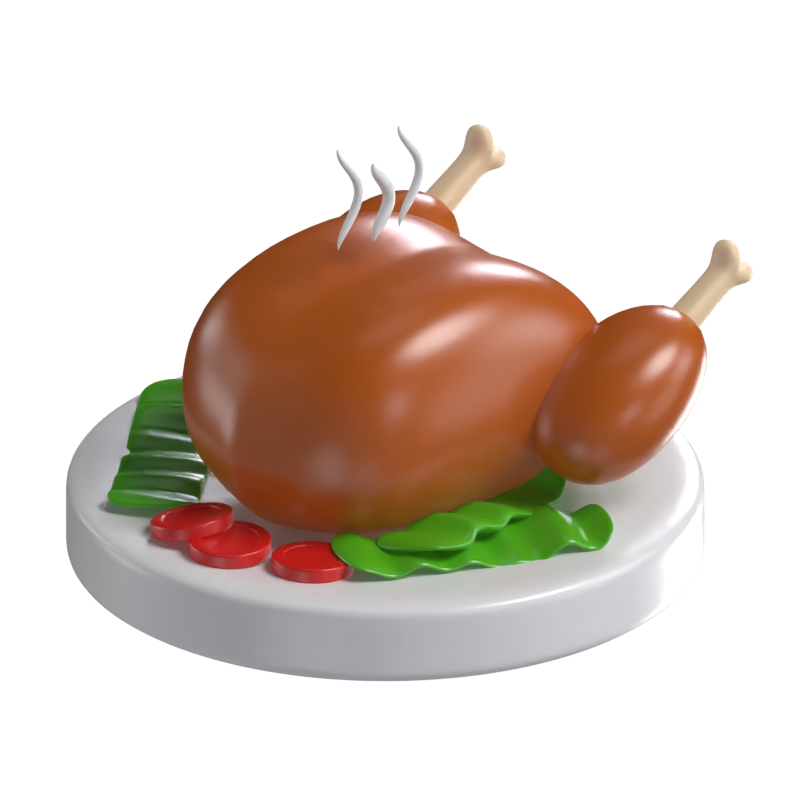 Roasted Chicken 3D Model 3D Graphic