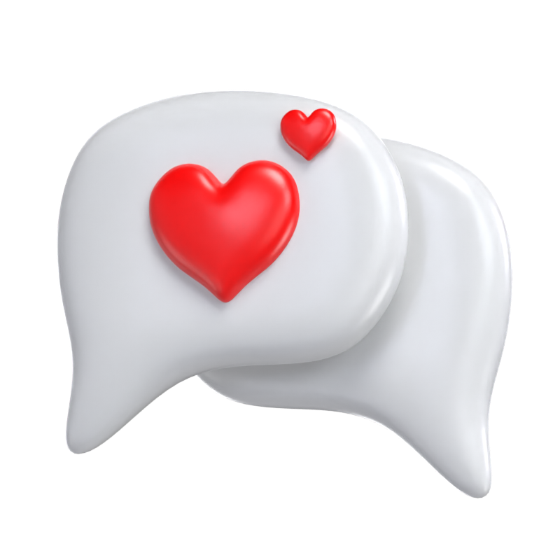 Chat Love 3D Model 3D Graphic