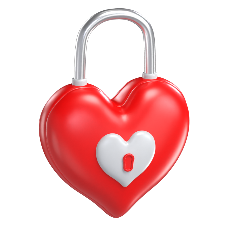 Heart Lock 3D Model 3D Graphic