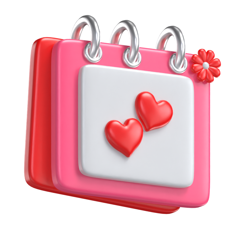 Calendario del amor Modelo 3D 3D Graphic