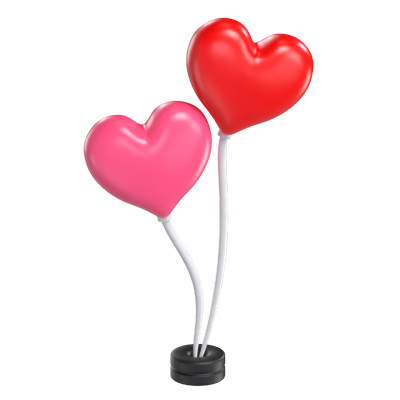 Wedding Balloons 3D Model 3D Graphic