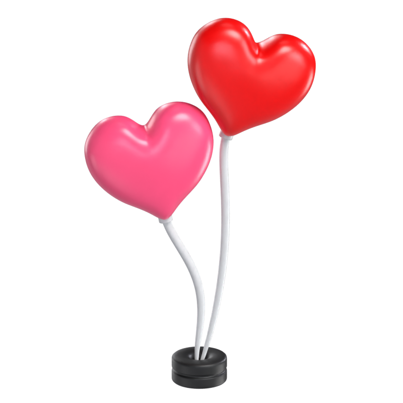 Wedding Balloons 3D Model 3D Graphic