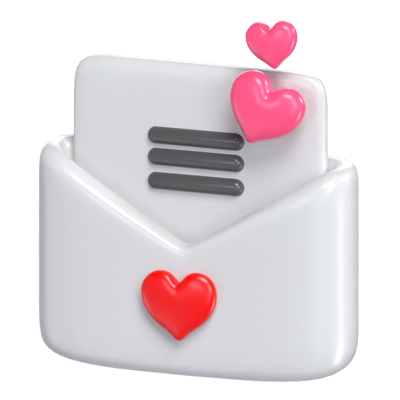 Wedding Email 3D Model 3D Graphic