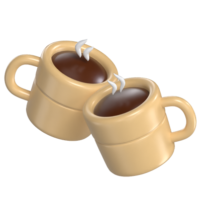 modelo 3d do giving coffee 3D Graphic