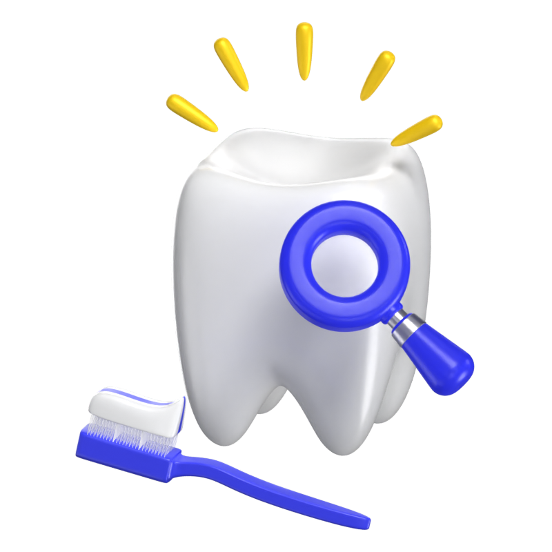 Ilustração 3D de dentes saudáveis 3D Graphic