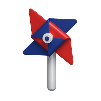 unabhängigkeits-pinwheel 3D Graphic