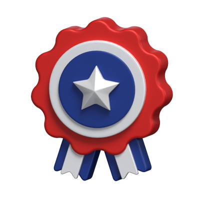 Independence Day Medal 3D Model 3D Graphic