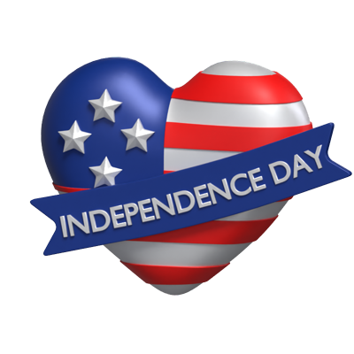 Happy Independence Day 3D Model 3D Graphic