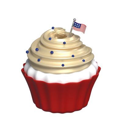 modelo 3d de cupcake 3D Graphic