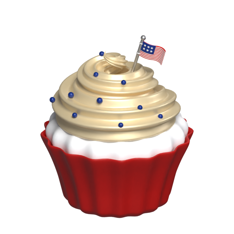 Modelo 3D de cupcake