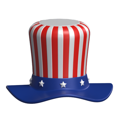 American Themed Hat 3D Model 3D Graphic