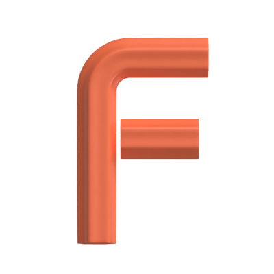 F Letter 3D Model 3D Graphic