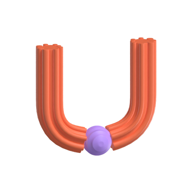 u buchstabe 3d modell 3D Graphic