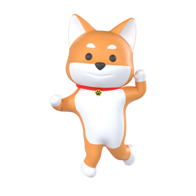 Shiba Inu Dog 3D Graphic