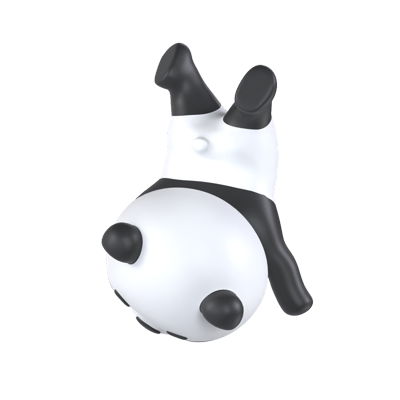 Panda Fell Down 3D Graphic