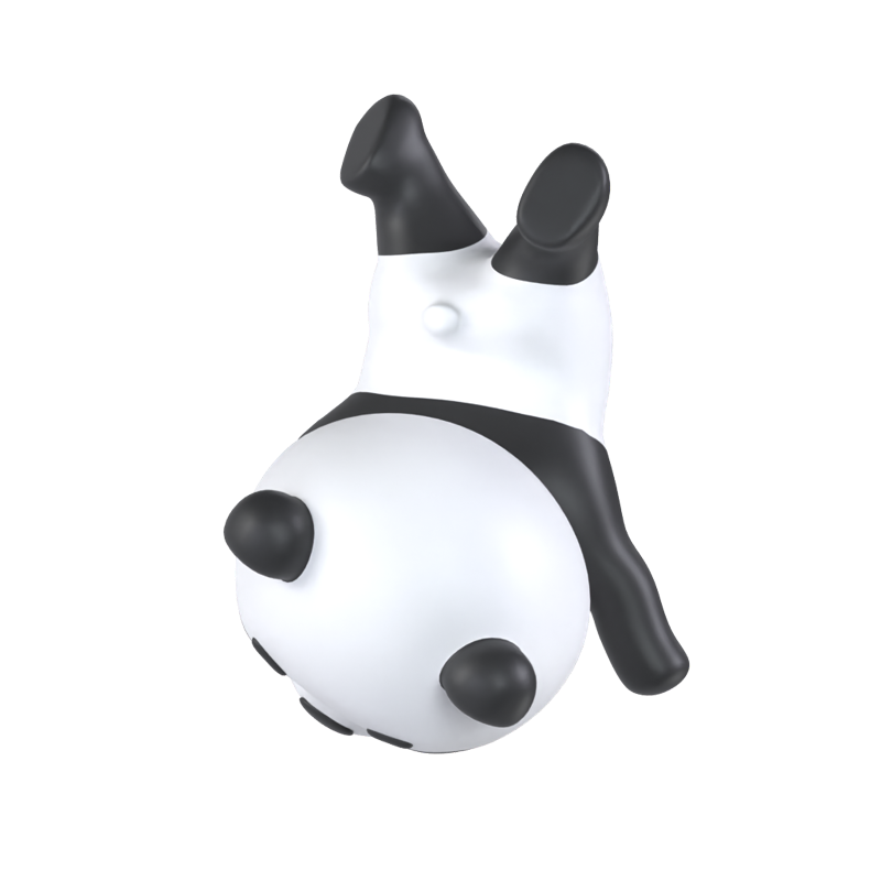 Panda Fell Down 3D Graphic