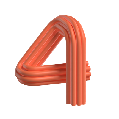 Four Number 3D Model 3D Graphic