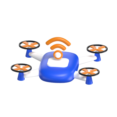 modelo 3d do drone inteligente 3D Graphic