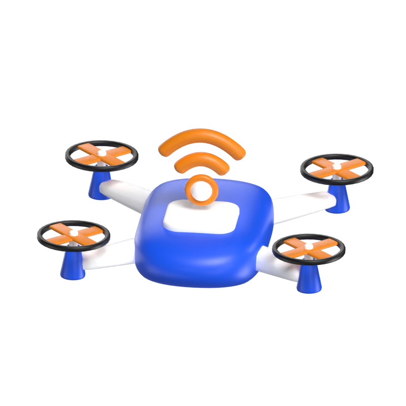 Modelo 3D do drone inteligente