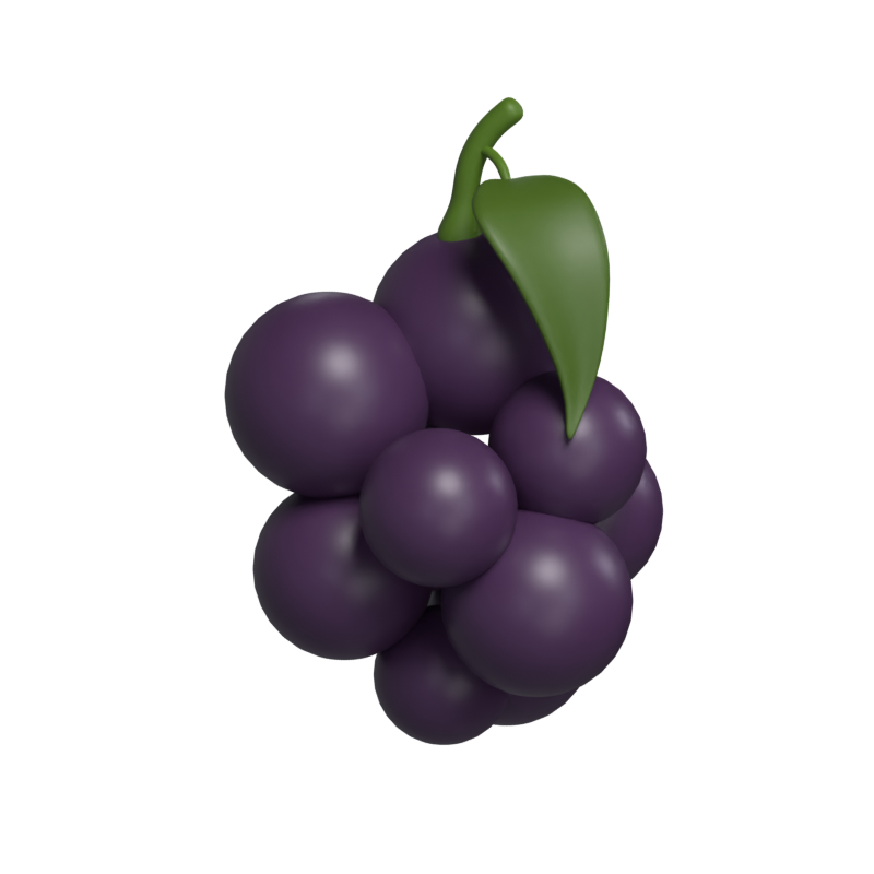 Modelo 3D de uvas