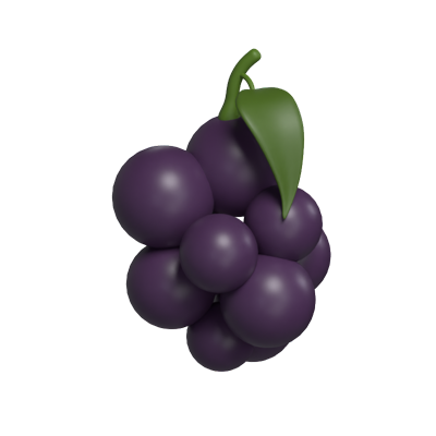 modelo 3d de uvas 3D Graphic