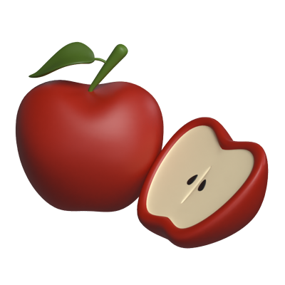 Apfel 3D-Modell 3D Graphic