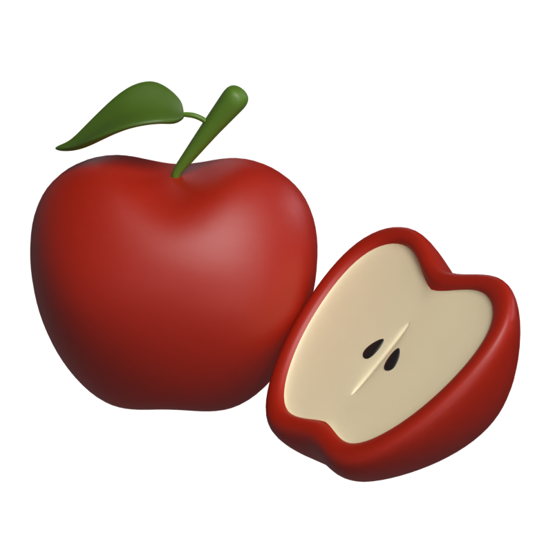 Apple 3D 모델 3D Graphic