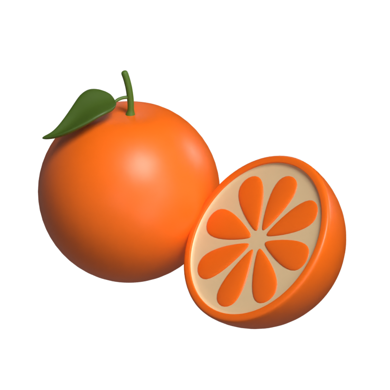 Orange 3D Model 3D Graphic