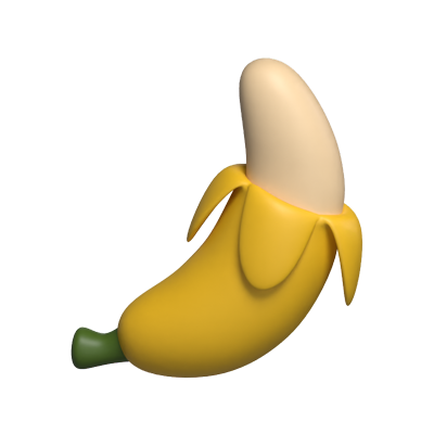 modelo 3d de banana 3D Graphic