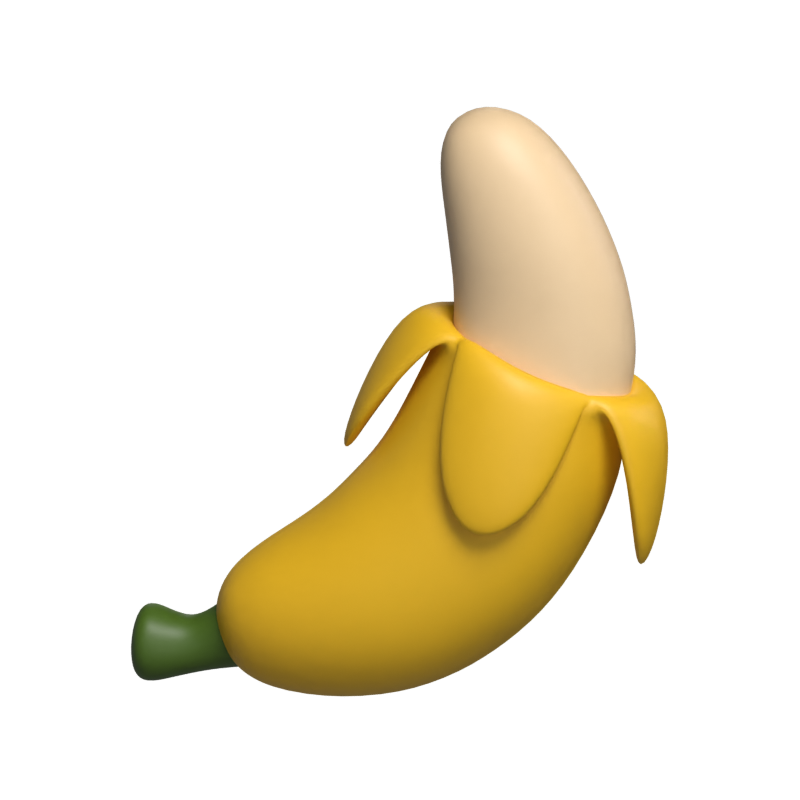 Modelo 3D de banana 3D Graphic