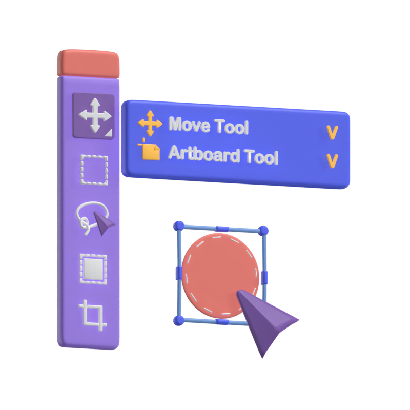 Modelo 3D do painel de interface 3D Graphic