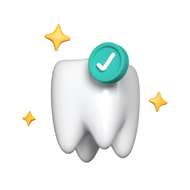 Healthy Teeth 3D Graphic