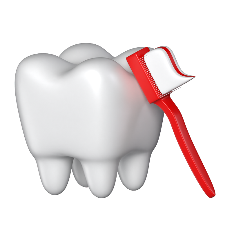 Brush Tooth 3D Graphic