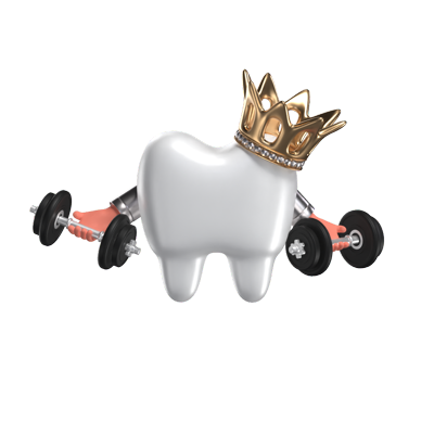 Healthy Tooth With Crown 3D Scene 3D Graphic