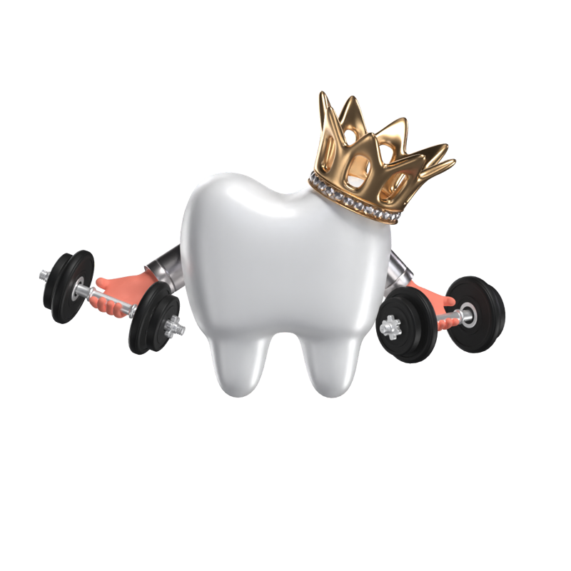 Healthy Tooth With Crown 3D Scene 3D Graphic