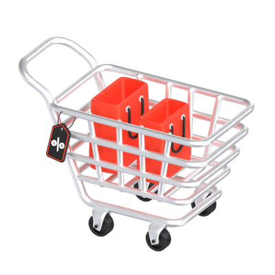 Gift Shopping Trolley Modelo 3D 3D Graphic