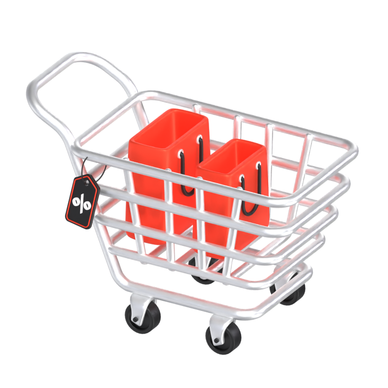 Gift Shopping Trolley Modelo 3D 3D Graphic