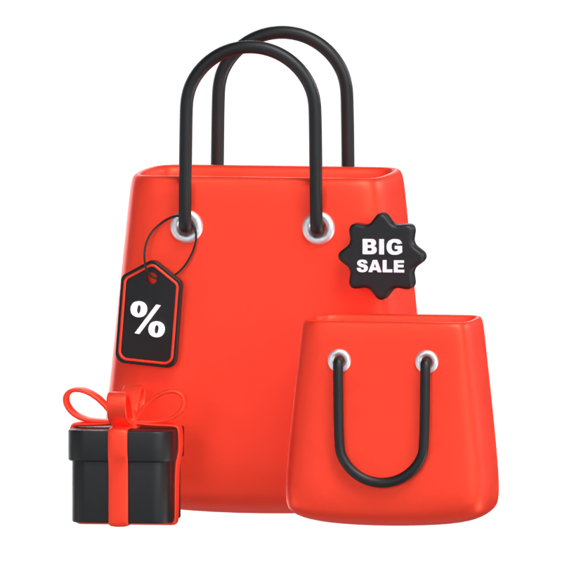 Bolsa de la compra Modelo 3D 3D Graphic