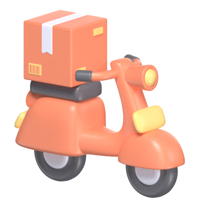 Delivery Scooter 3D Model 3D Graphic