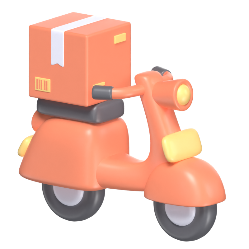 Delivery Scooter 3D Model 3D Graphic